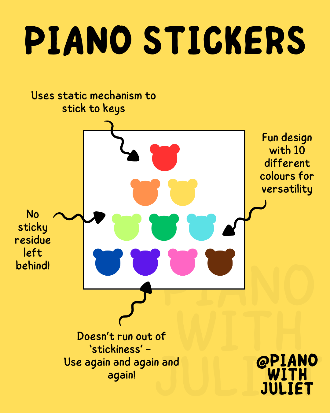 Piano Stickers - AVAILABLE NOW