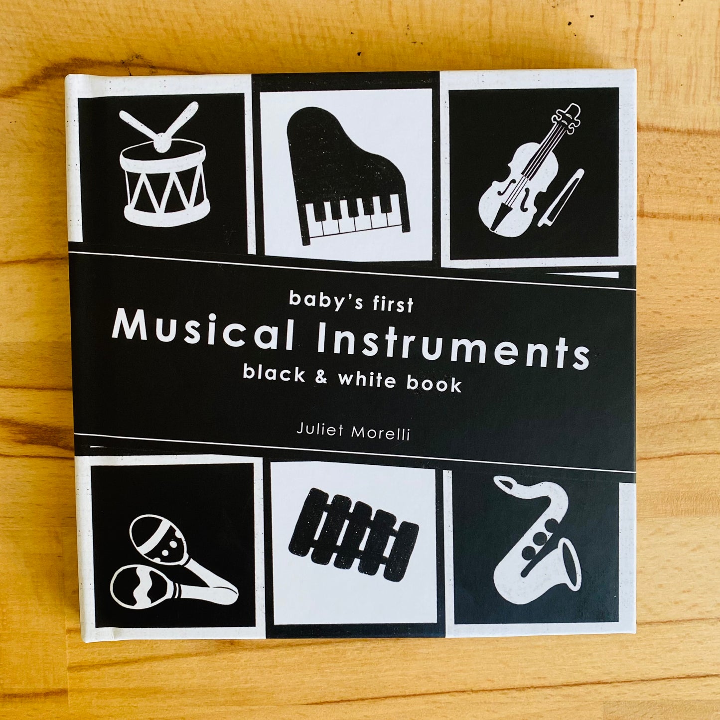 Black & White Baby Sensory Musical Instruments Book
